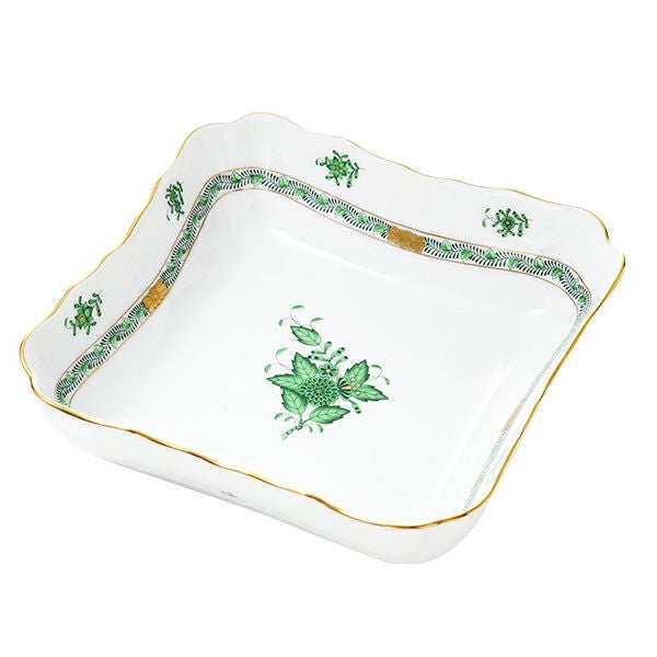 ヘレンド アポニーグリーン AV 00182-0-00 サラダボウル スクエア 21.6cm