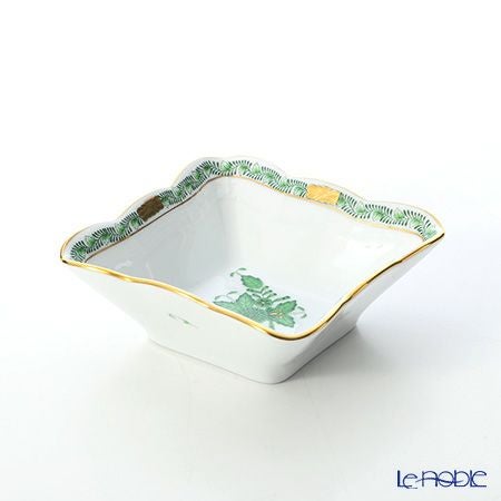 ヘレンド (HEREND) アポニーグリーン 00188-0-00 サラダボウル スクエア 12cm