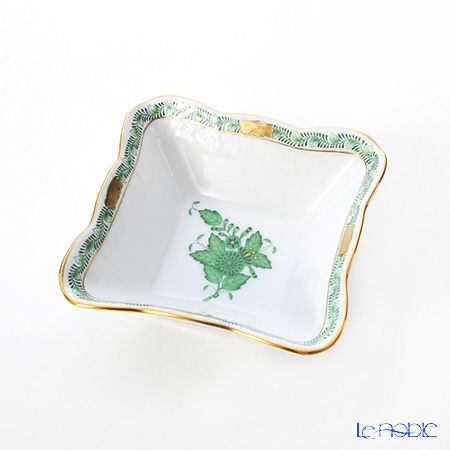 ヘレンド (HEREND) アポニーグリーン 00188-0-00 サラダボウル スクエア 12cm