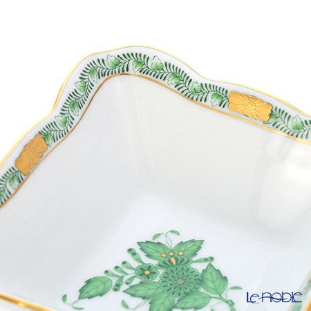 ヘレンド (HEREND) アポニーグリーン 00188-0-00 サラダボウル スクエア 12cm