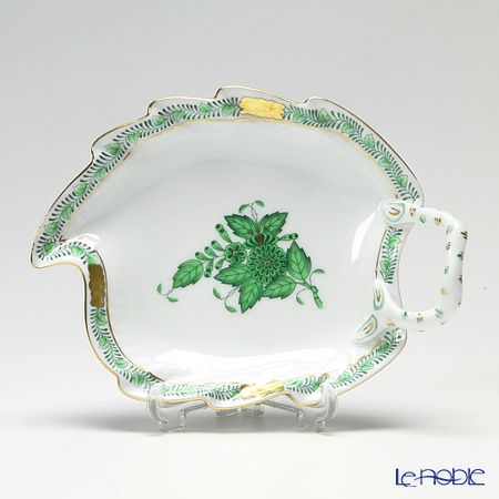 ヘレンド (HEREND) アポニーグリーン 00205-0-00 リーフディッシュ 15cm