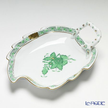 ヘレンド (HEREND) アポニーグリーン 00205-0-00 リーフディッシュ 15cm