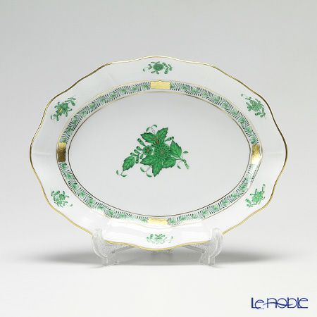 ヘレンド アポニーグリーン 00213-0-00 ファンシーディッシュ 19.5cm