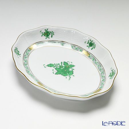 ヘレンド アポニーグリーン 00213-0-00 ファンシーディッシュ 19.5cm