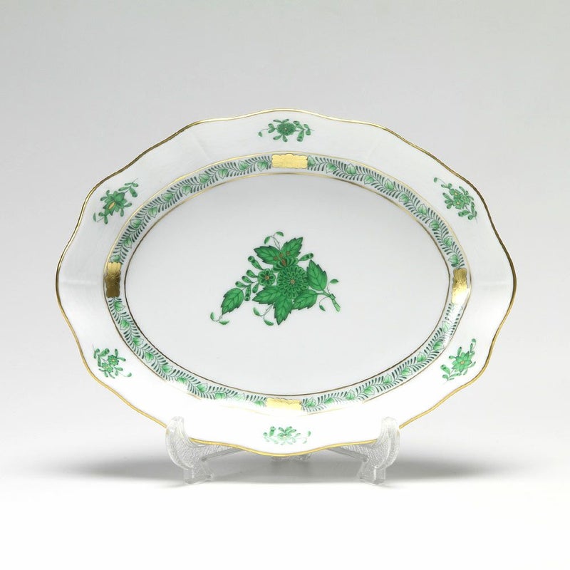 ヘレンド アポニーグリーン 00213-0-00 ファンシーディッシュ 19.5cm