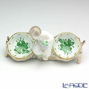 ヘレンド (HEREND) アポニーグリーン 00258-0-01 エンジェルセラー 14cm
