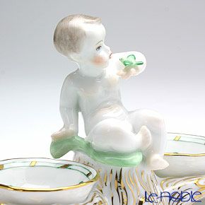 ヘレンド (HEREND) アポニーグリーン 00258-0-01 エンジェルセラー 14cm