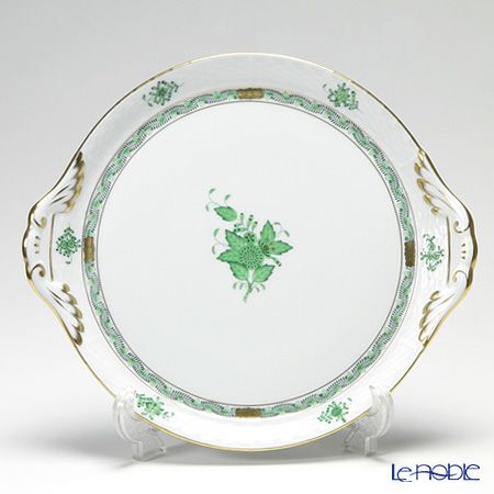 ヘレンド (HEREND) アポニーグリーン 00315-0-00 ケーキプラター 28.5cm