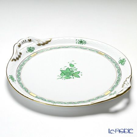 ヘレンド (HEREND) アポニーグリーン 00315-0-00 ケーキプラター 28.5cm