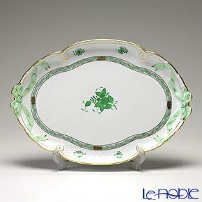 ヘレンド アポニーグリーン 00400-0-00 パーティートレイ 38cm