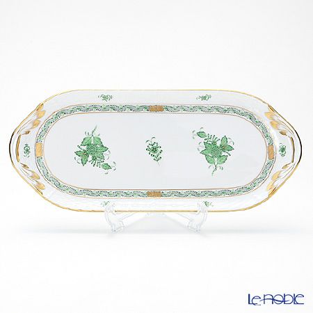 ヘレンド アポニーグリーン 00436-0-00 サンドイッチトレイ 36cm