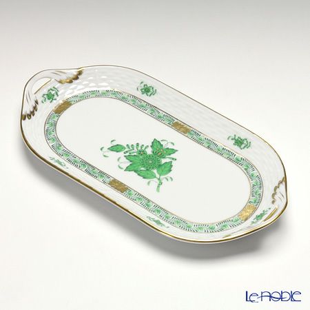 ヘレンド (HEREND) アポニーグリーン 00437-0-00 サービストレー 23cm