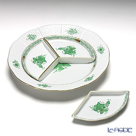 ヘレンド (HEREND) アポニーグリーン 00441-0-00 オードブルセット 25cm