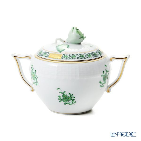 ヘレンド (HEREND) アポニーグリーン 00472-0-09 シュガーポット ローズ 200ml