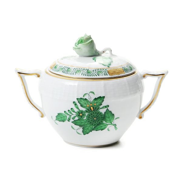 ヘレンド (HEREND) アポニーグリーン 00472-0-09 シュガーポット ローズ 200ml