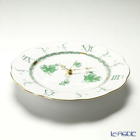 ヘレンド アポニーグリーン 00527-0-47 ウォールクロック 28.5cm