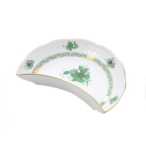 ヘレンド アポニーグリーン AV 00531-0-00 クレセントディッシュ 20cm