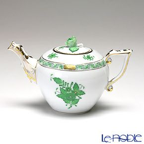 ヘレンド アポニーグリーン 00608-0-09 ティーポット ローズ 400ml