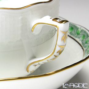 ヘレンド (HEREND) アポニーグリーン 00704-0-00／704 ティーカップ＆ソーサー 200ml