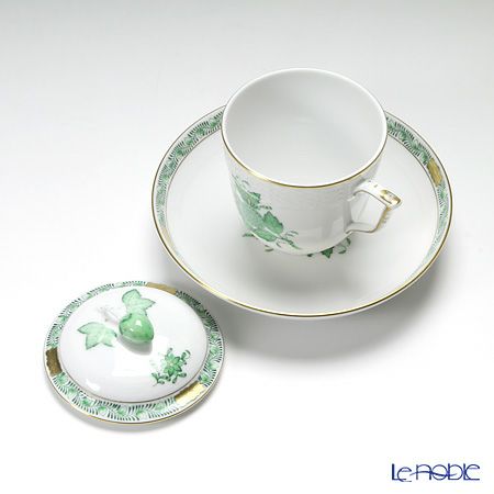 ヘレンド (HEREND) アポニーグリーン 00705-0-11 ハーブティーカップ＆ソーサー ストロベリー 200ml