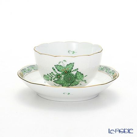 ヘレンド アポニーグリーン 00710-0-91／711 ジャパニーズカップ＆ソーサー 130ml