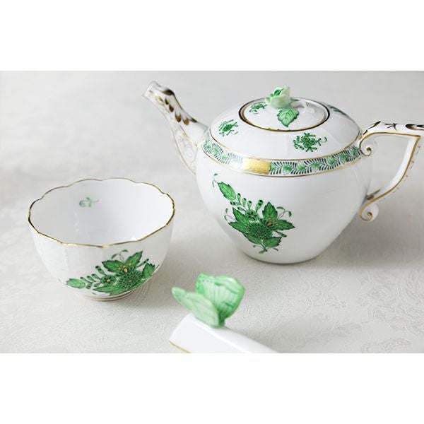 ヘレンド アポニーグリーン 00710-0-91／711 ジャパニーズカップ＆ソーサー 130ml