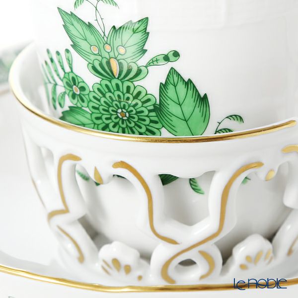 ヘレンド (HEREND) アポニーグリーン 00713-0-00／713 チョコレートカップ＆ソーサー