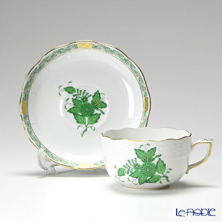 ヘレンド (HEREND) アポニーグリーン 00724-0-00／724 ティーカップ＆ソーサー 200ml