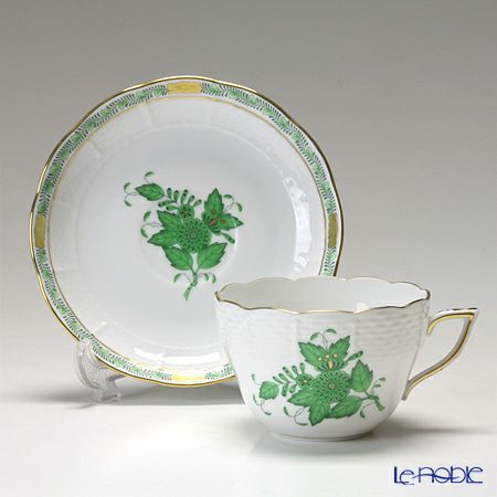 ヘレンド (HEREND) アポニーグリーン 00730-0-00 ティーカップ＆ソーサー（兼用） 200ml