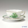 ヘレンド (HEREND) アポニーグリーン 00734-0-00／734 ティーカップ＆ソーサー（ロウ）