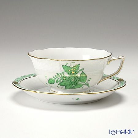ヘレンド (HEREND) アポニーグリーン 00734-0-00／734 ティーカップ＆ソーサー（ロウ）