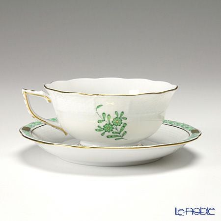 ヘレンド (HEREND) アポニーグリーン 00734-0-00／734 ティーカップ＆ソーサー（ロウ）