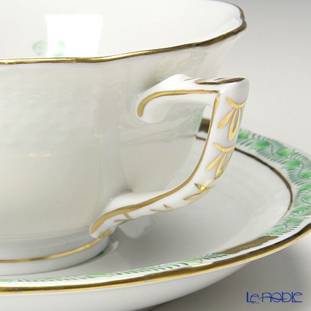 ヘレンド (HEREND) アポニーグリーン 00734-0-00／734 ティーカップ＆ソーサー（ロウ）