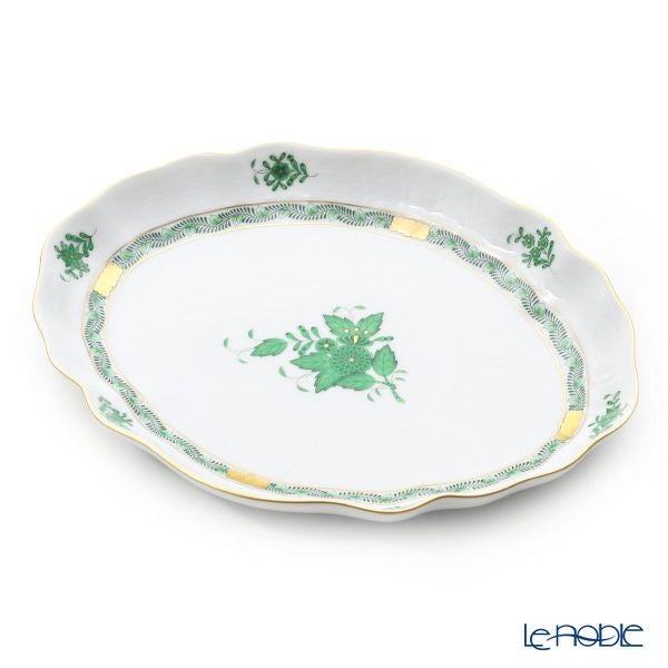 ヘレンド アポニーグリーン 01211-0-00 ファンシーディッシュ 26.5cm