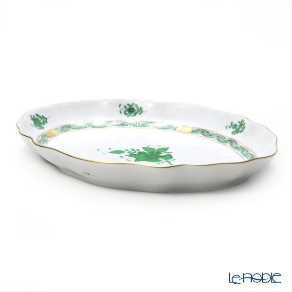 ヘレンド アポニーグリーン 01211-0-00 ファンシーディッシュ 26.5cm