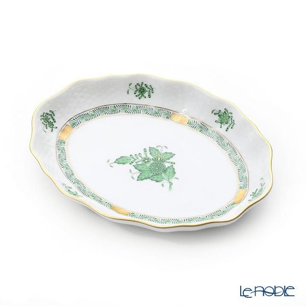 ヘレンド (HEREND) アポニーグリーン 01215-0-00 ファンシーディッシュ 19.5cm