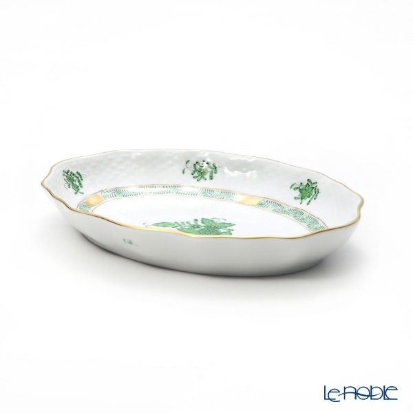 ヘレンド (HEREND) アポニーグリーン 01215-0-00 ファンシーディッシュ 19.5cm