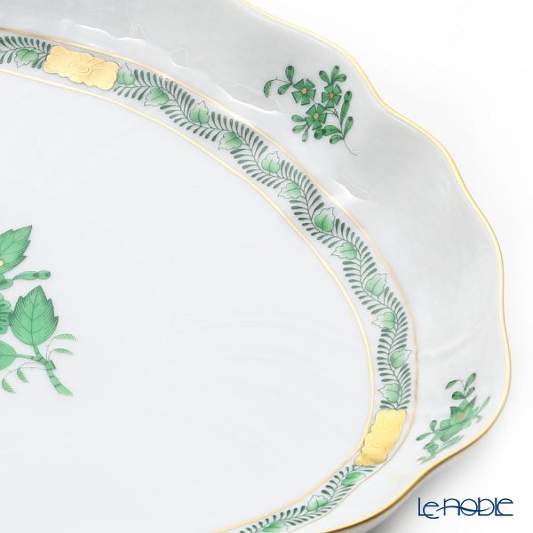 ヘレンド (HEREND) アポニーグリーン 01215-0-00 ファンシーディッシュ 19.5cm