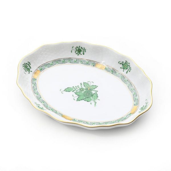 ヘレンド (HEREND) アポニーグリーン 01215-0-00 ファンシーディッシュ 19.5cm