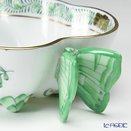 ヘレンド (HEREND) アポニーグリーン 02492-0-17 オープンシュガー 10.5cm（蝶）