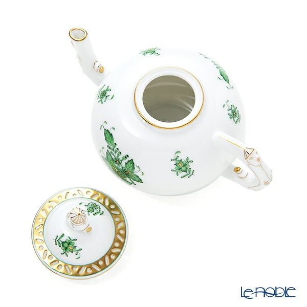ヘレンド (HEREND) シノワズリ（中国趣味） アポニーグリーン AV ミニティーポット（マンダリン） 350ml 03305-0-21