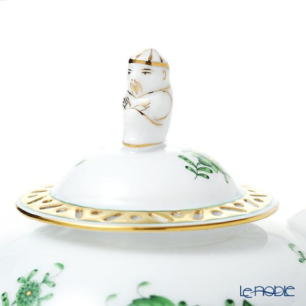 ヘレンド (HEREND) シノワズリ（中国趣味） アポニーグリーン AV ミニティーポット（マンダリン） 350ml 03305-0-21