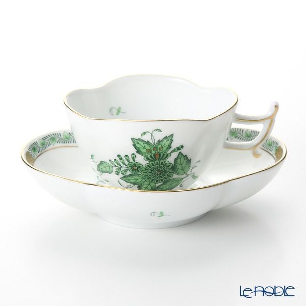 ヘレンド (HEREND) アポニーグリーン 04196-0-00 ティーカップ＆ソーサー 140ml