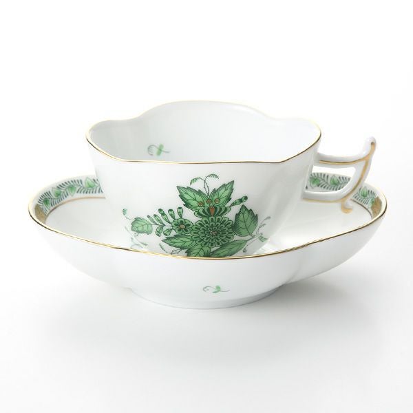 ヘレンド (HEREND) アポニーグリーン 04196-0-00 ティーカップ＆ソーサー 140ml