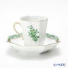 ヘレンド (HEREND) アポニーグリーン 04307-0-00 モカカップ＆ソーサー（オクタゴナル）