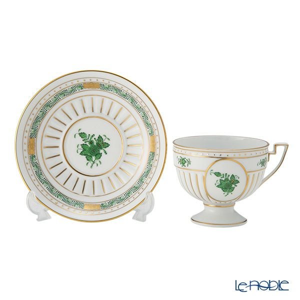 ヘレンド アポニーグリーン AV ティーカップ＆ソーサー 04459-0-00