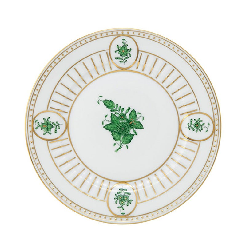 ヘレンド アポニーグリーン AV アンピールデザートプレート 19.5cm 04463-0-00