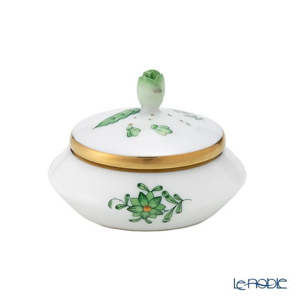 ヘレンド アポニーグリーン 06027-0-12／6027 ラウンドボックス（ツボミ） 6.5cm