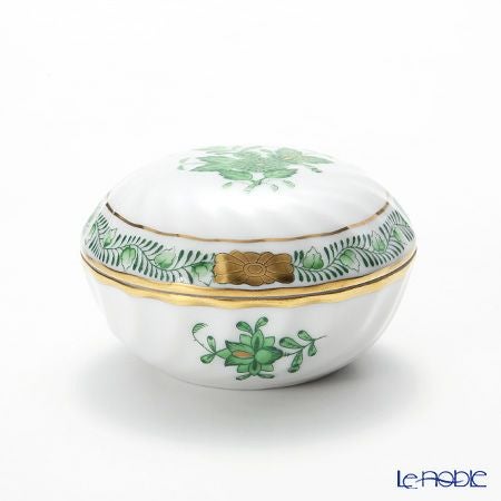 ヘレンド アポニーグリーン 06037-0-00／6037 ラウンドボックス