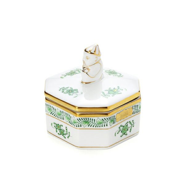 ヘレンドアポニーグリーン AV オクタゴナルボックス（マンダリン） 06104-0-21